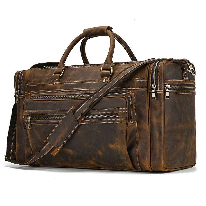 Large Capacity Retro Leather Travel Bag